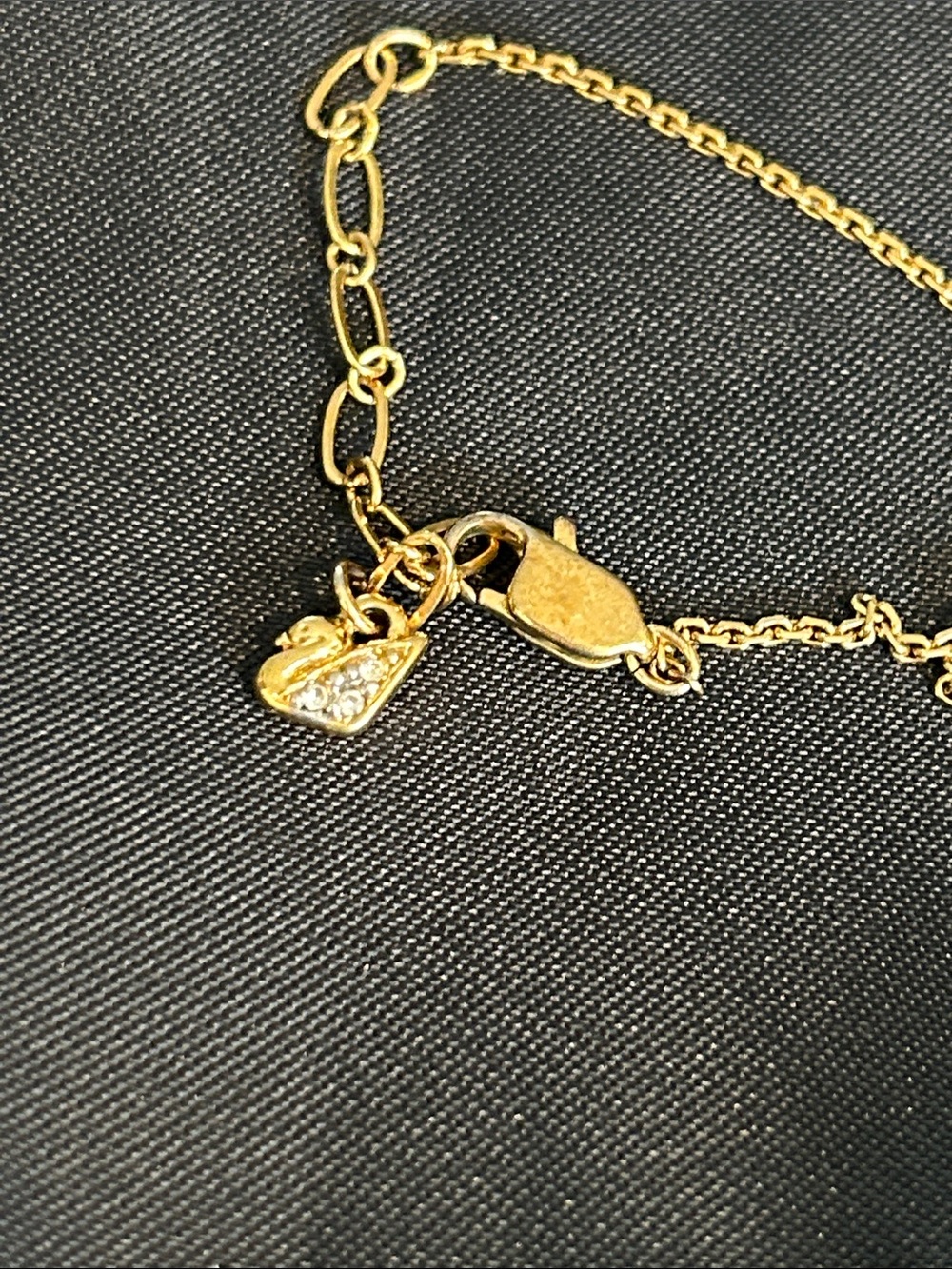 Swarovski Violet Crystal Gold Tone Pendant Necklace Adjustable Gift Box - Picture 10 of 11